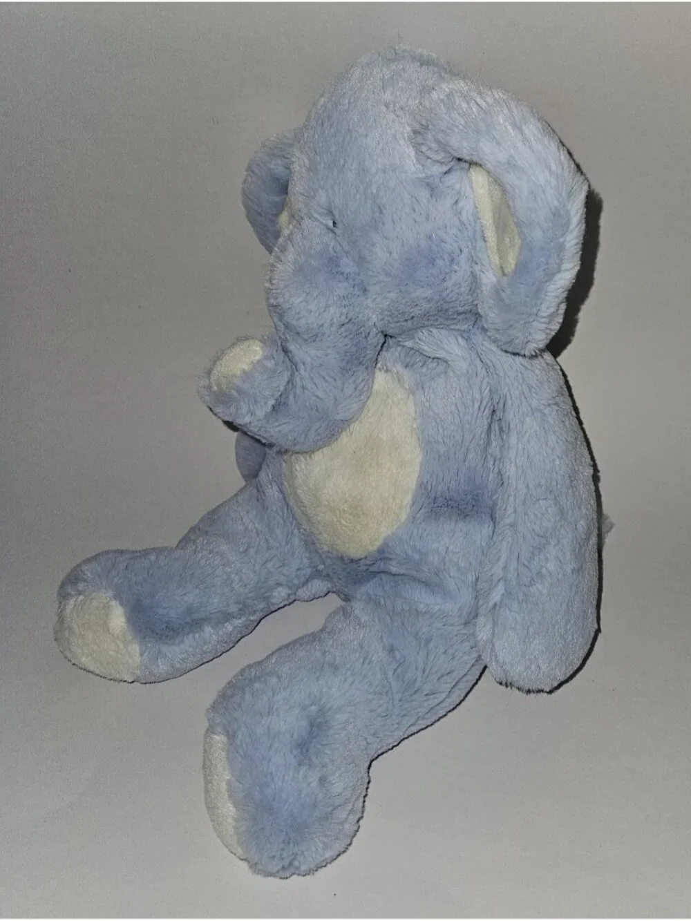 People Pals Blue White Elephant Plush Floppy 15